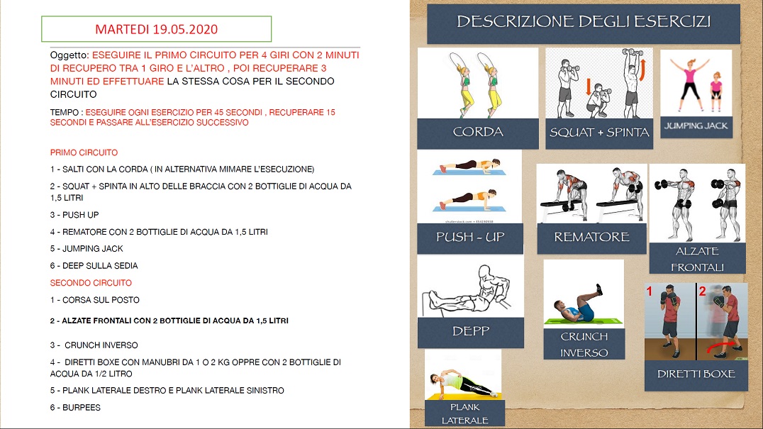 TUTTI IN FORMA CON IL PROGRAMMA D'ALLENAMENTO SETTIMANALE | Circolo ...